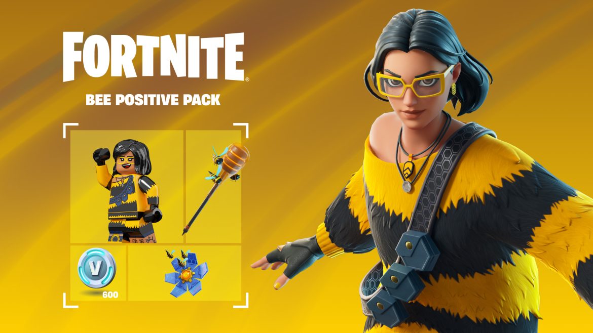 Fortnite Starter Pack, the Fortnite Bee Positive Pack is the best deal you can get in the game